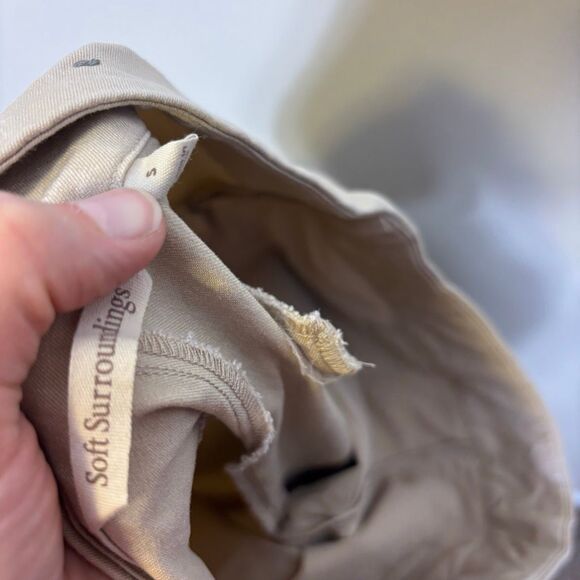 Soft Surroundings Tan Pull On Skinny Leg Dress Pants Small - Picture 5 of 6